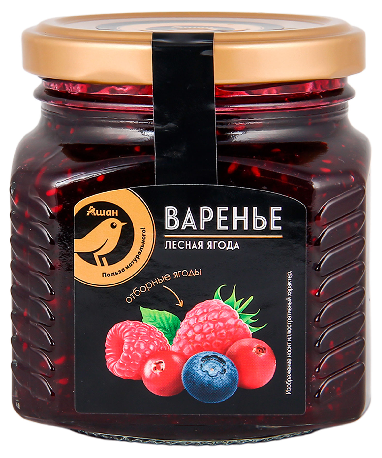 

Варенье АШАН Золотая птица из лесных ягод, 310 г