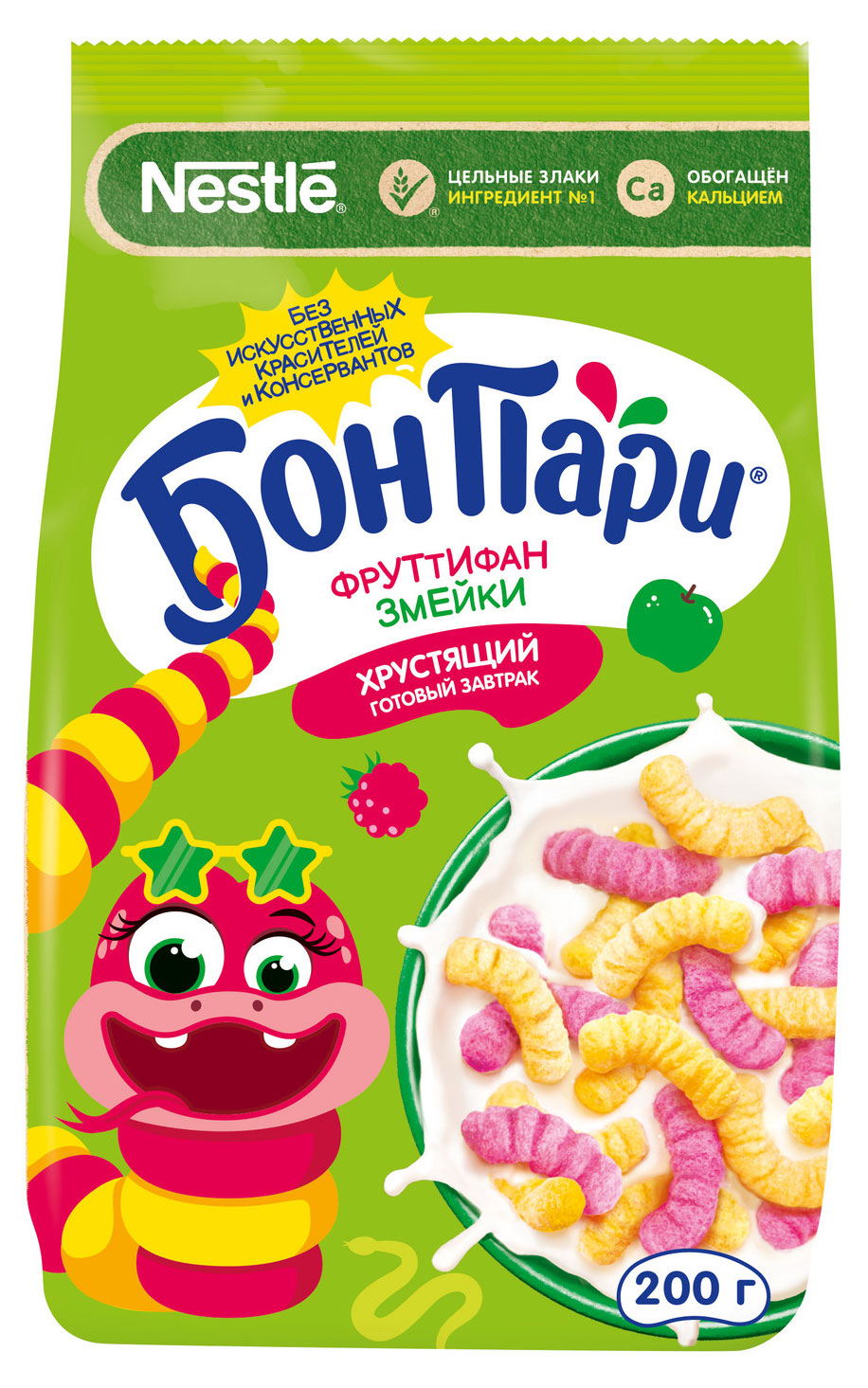 

Готовый завтрак Бон Пари Фруттифан Змейки, 200 г