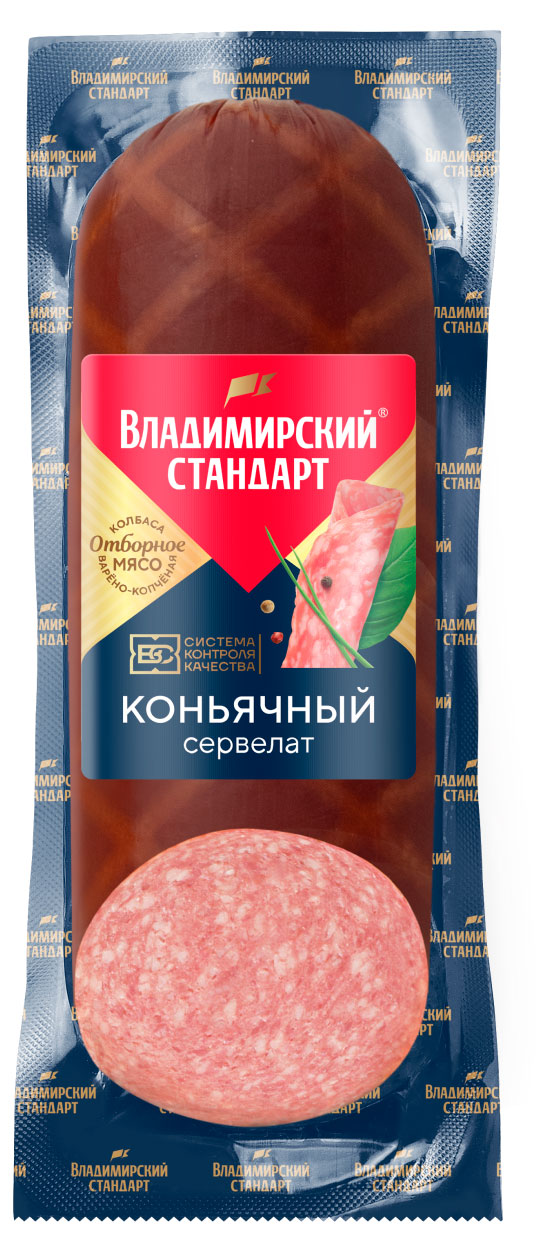 

Сервелат варено-копченый Владимирский стандарт Сервелат Коньячный, 350 г