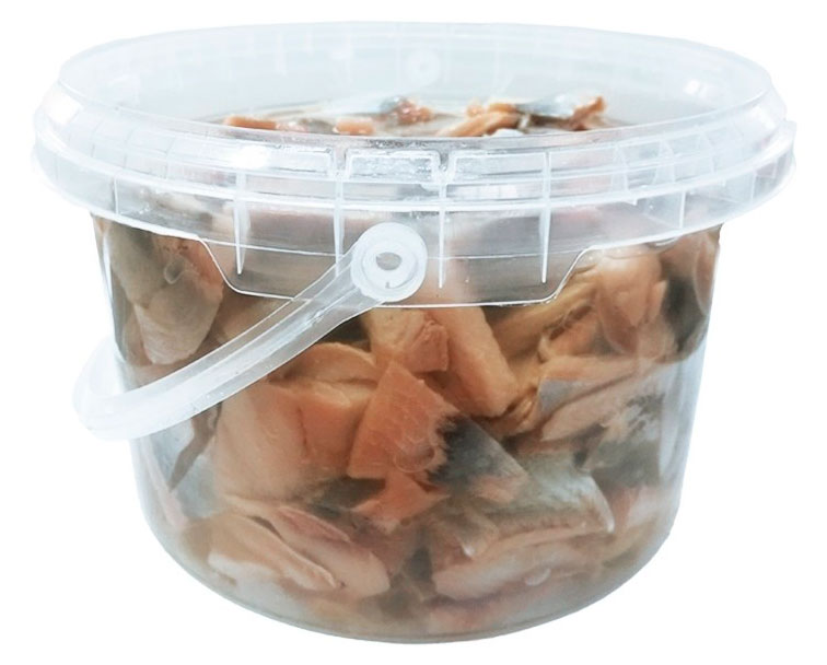 

Сельдь Тихоокеанская слабосоленая Рыбный Двор филе-кусочки в масле с луком, вес