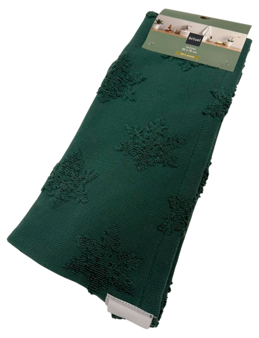 

Чалма для волос Actuel хлопок зеленая, 30х70 см