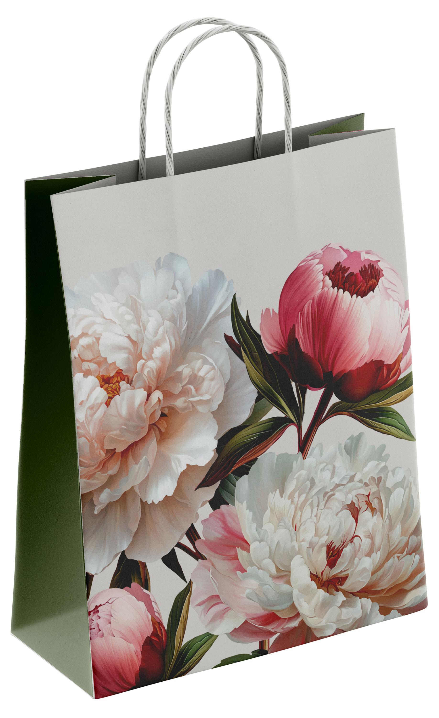 Изображение товара Пакет подарочный бумажный «ПЗБМ» Пион, 45х35х15 см