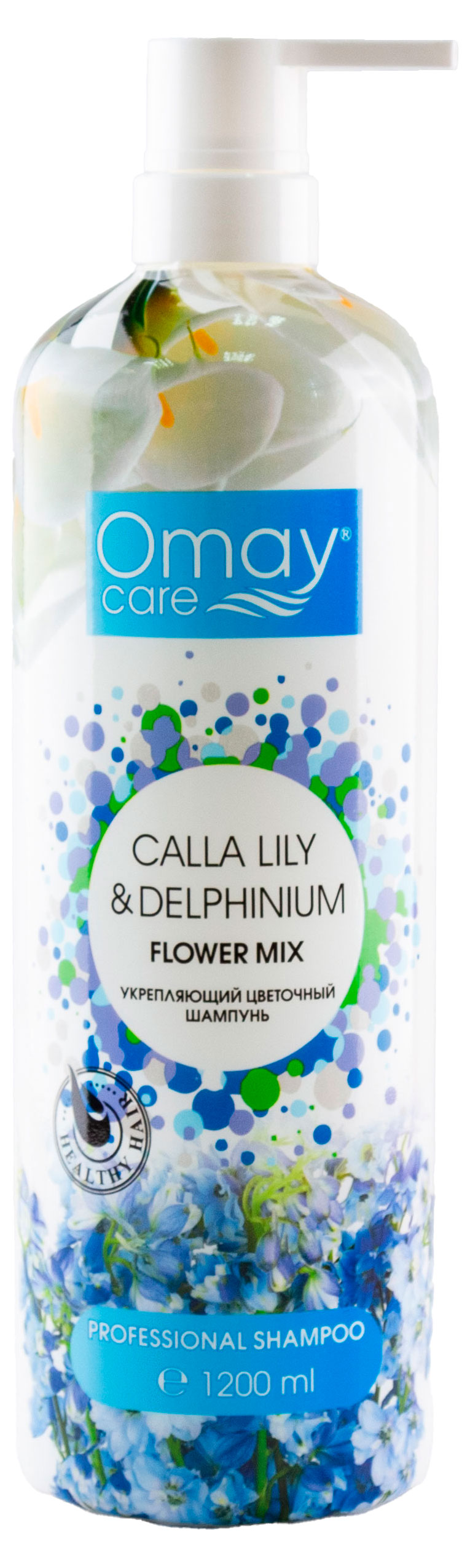 Изображение товара Шампунь для волос OMAY Калла-Дельфиниум 1200 мл для всех типов волос