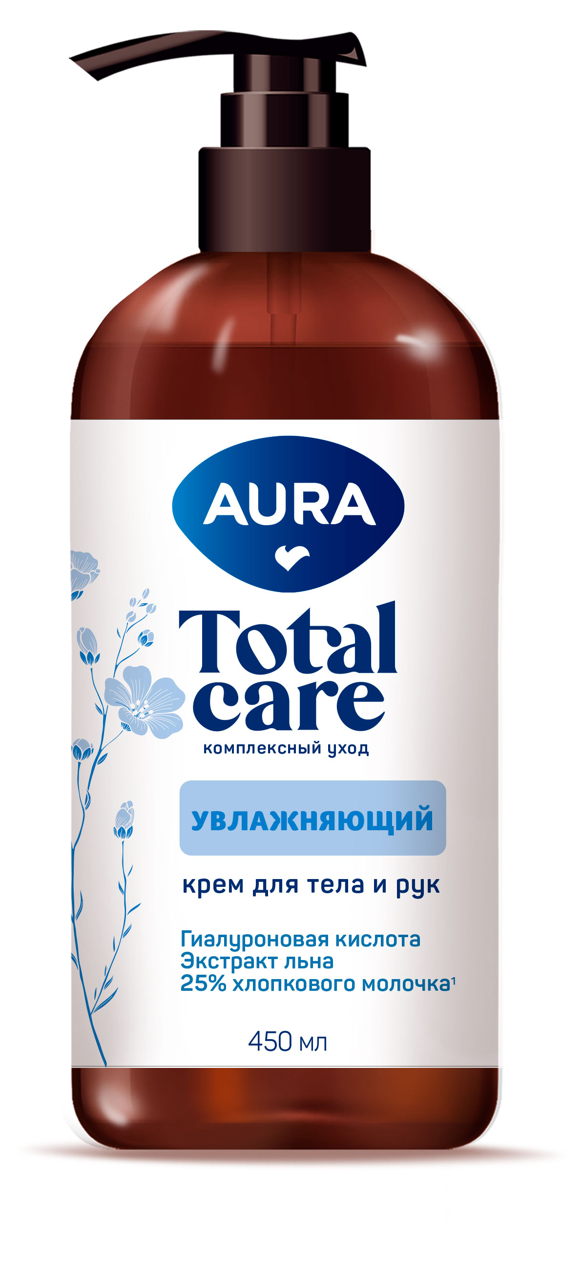 

Крем для тела и рук Aura Увлажняющий, 450 мл