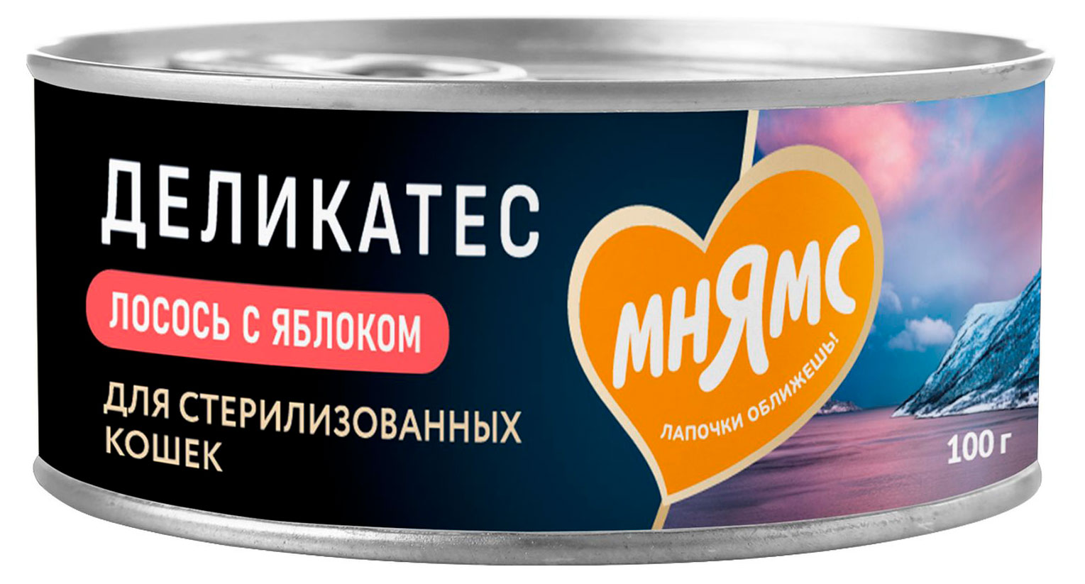 

Корм влажный для стерилизованных кошек Мнямс Деликатес Лосось с яблоком Паштет по-норвежски, 100 г