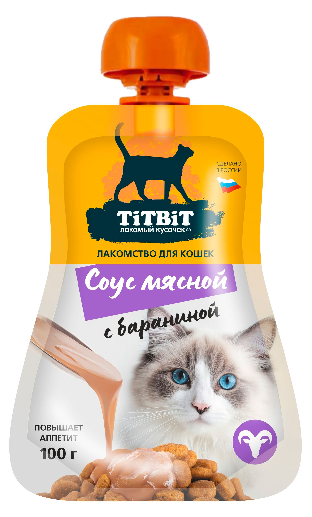

Лакомство для кошек TiTBiT Соус мясной с бараниной, 100 г