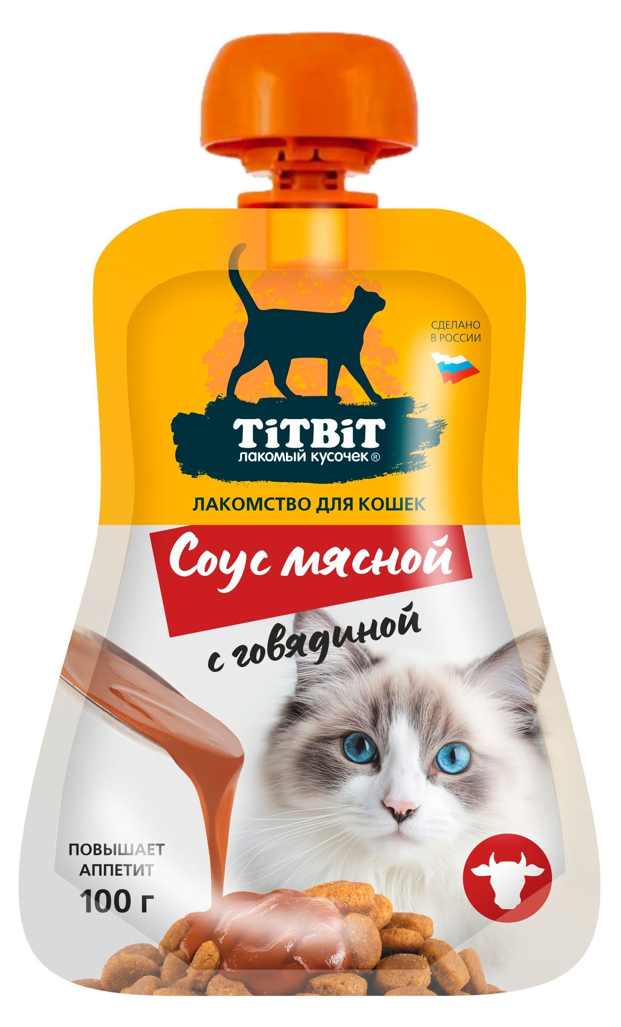 

Лакомство для кошек TiTBiT Соус мясной с говядиной, 100 г