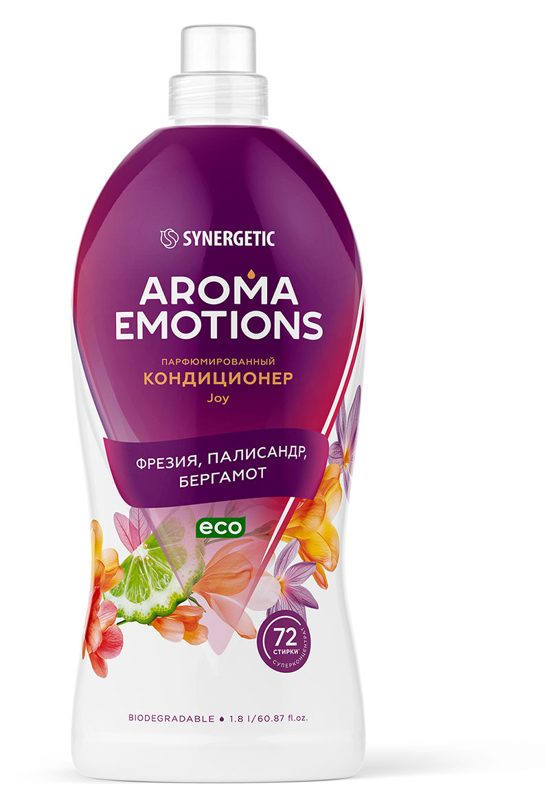 

Кондиционер для белья Synergetic EMOTIONS фрезия бергамот полисандр, 1,8 л