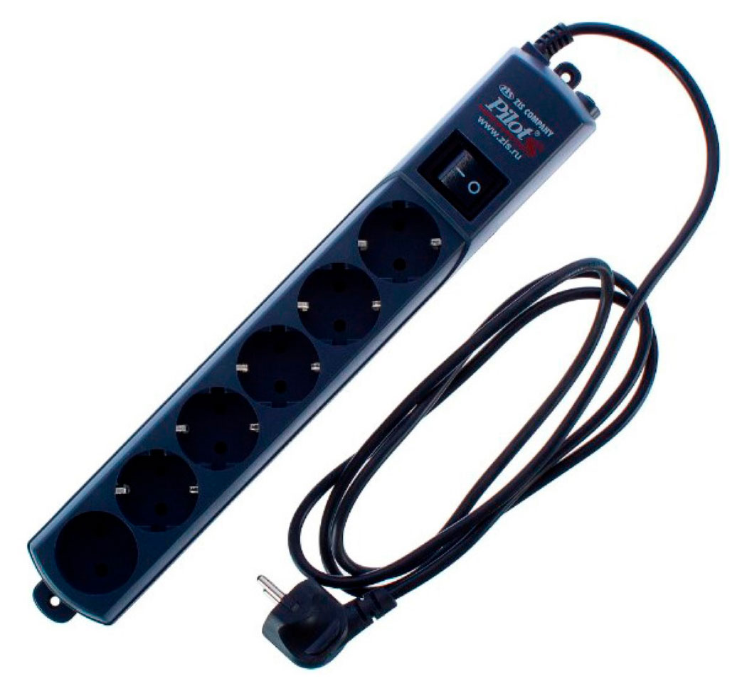 

Сетевой фильтр Pilot S-MAX 6 розеток, 1,8 м