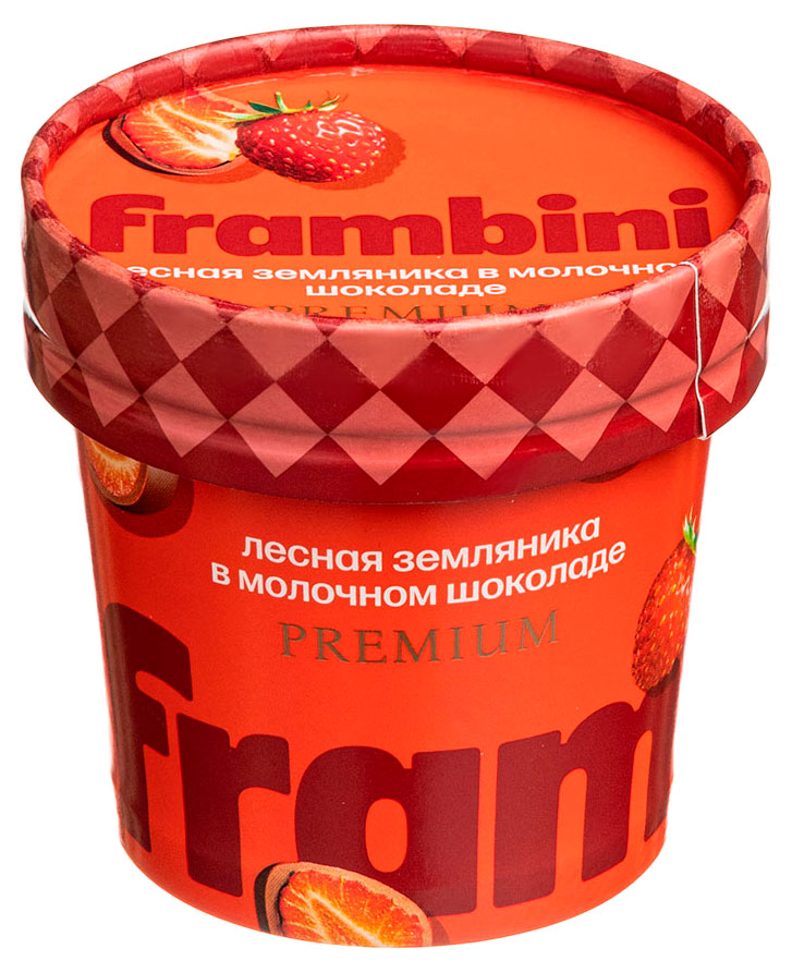 Изображение товара Конфеты ягоды Лесная земляника в молочном шоколаде Frambini Premium 60 г замороженные