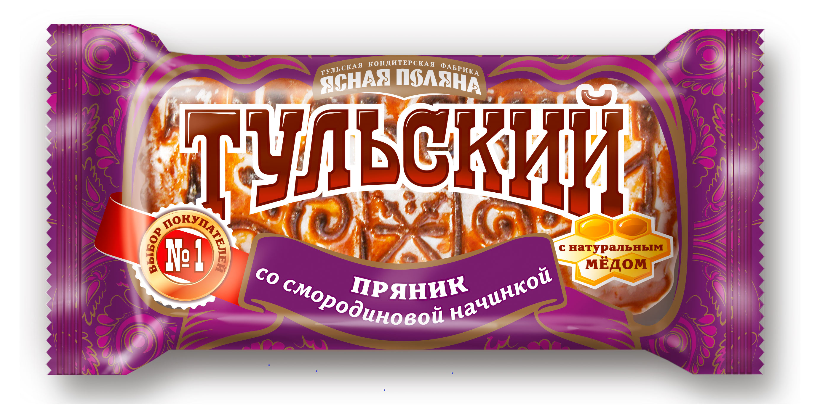 Изображение товара Пряник «Тульский пряник» Со смородиновой начинкой, 130 г