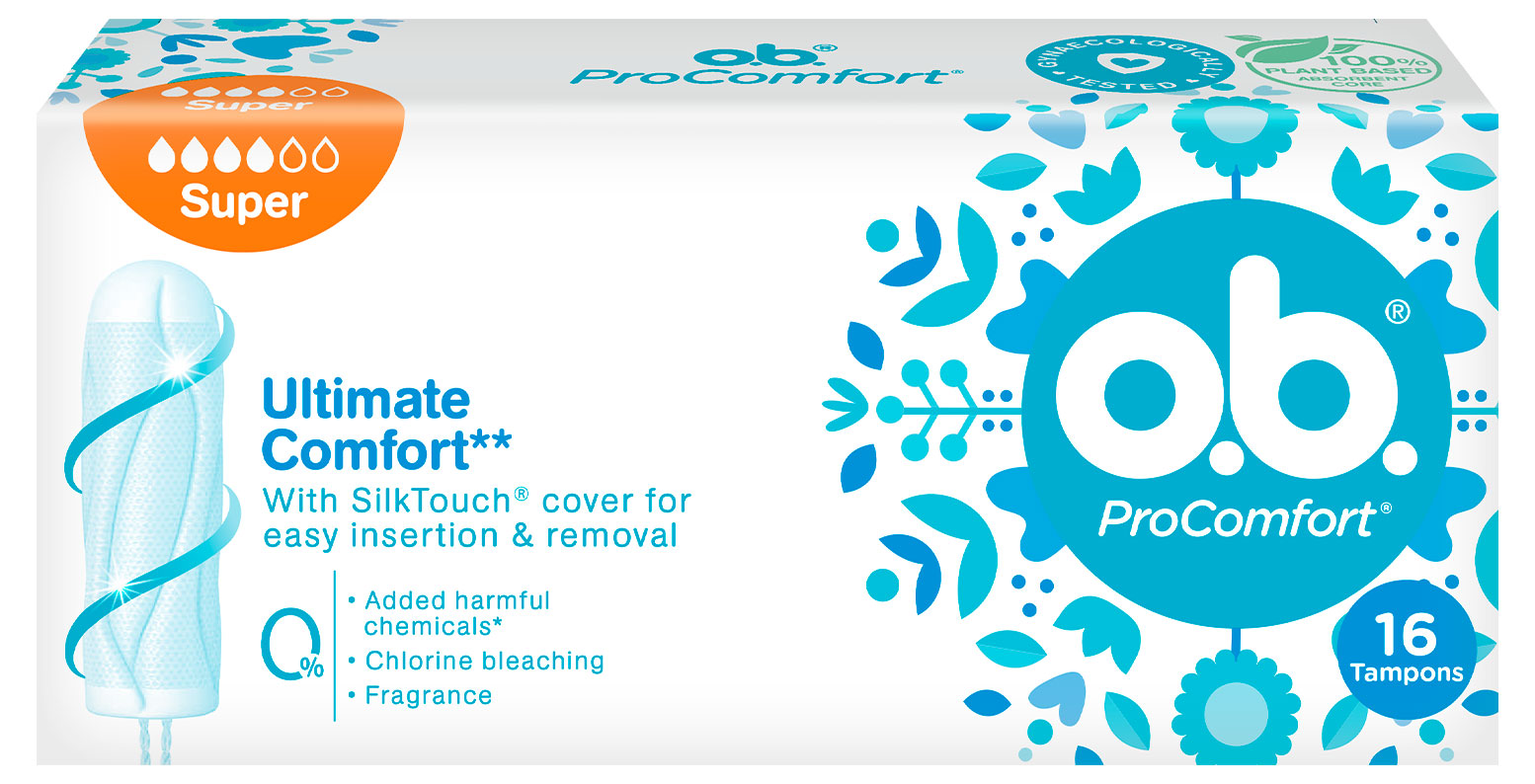 

Тампоны O.B. ProComfort Super 4 капли Франция, 16 шт