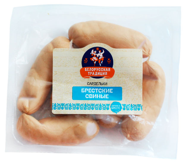 Изображение товара Вареные сардельки белорусская традиция 430 г - колбасные изделия из свинины