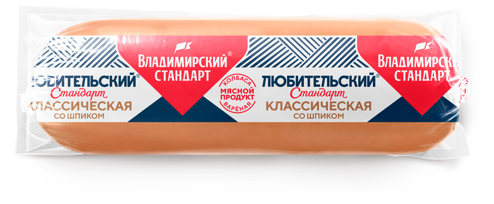 

Колбаса вареная Владимирский стандарт Любительская стандарт со шпиком 1 Сорт, ~ 1 кг