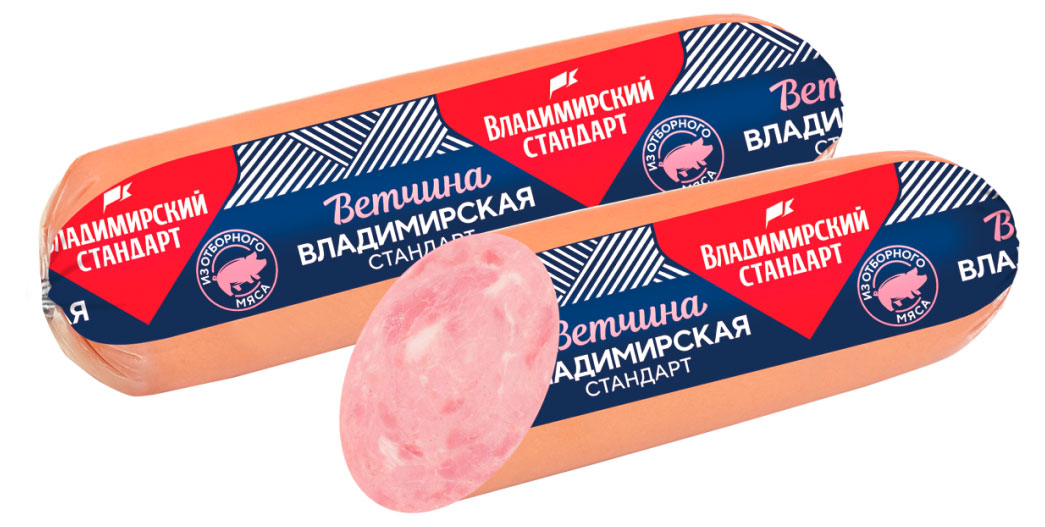 

Ветчина вареная Владимирский стандарт Владимирская, ~ 1,4 кг