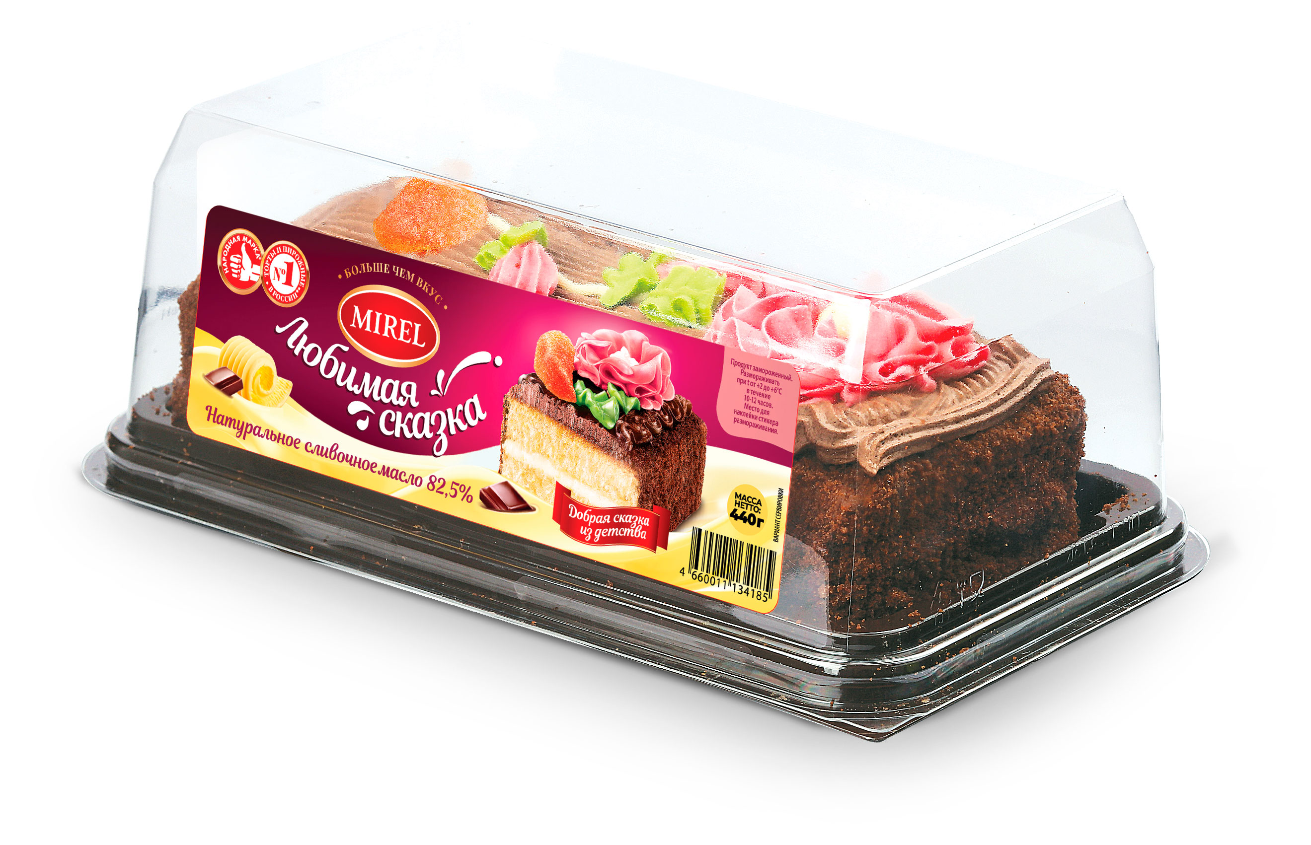 

Торт бисквитный MIREL Любимая Сказка охлажденный, 440 г