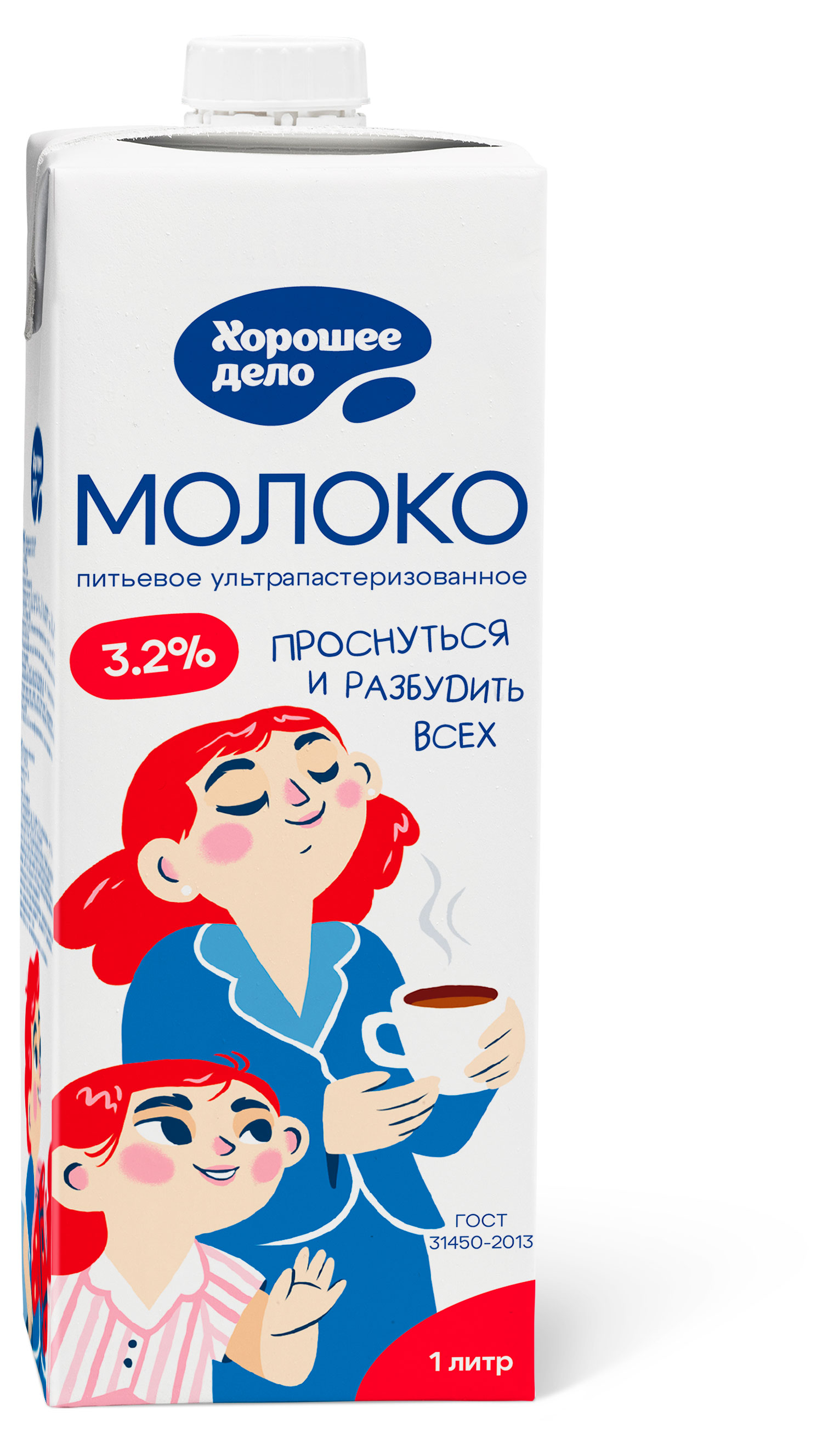 

Молоко ультрапастеризованное питьевое Хорошее дело стерилизованное 3,2% БЗМЖ, 1 л