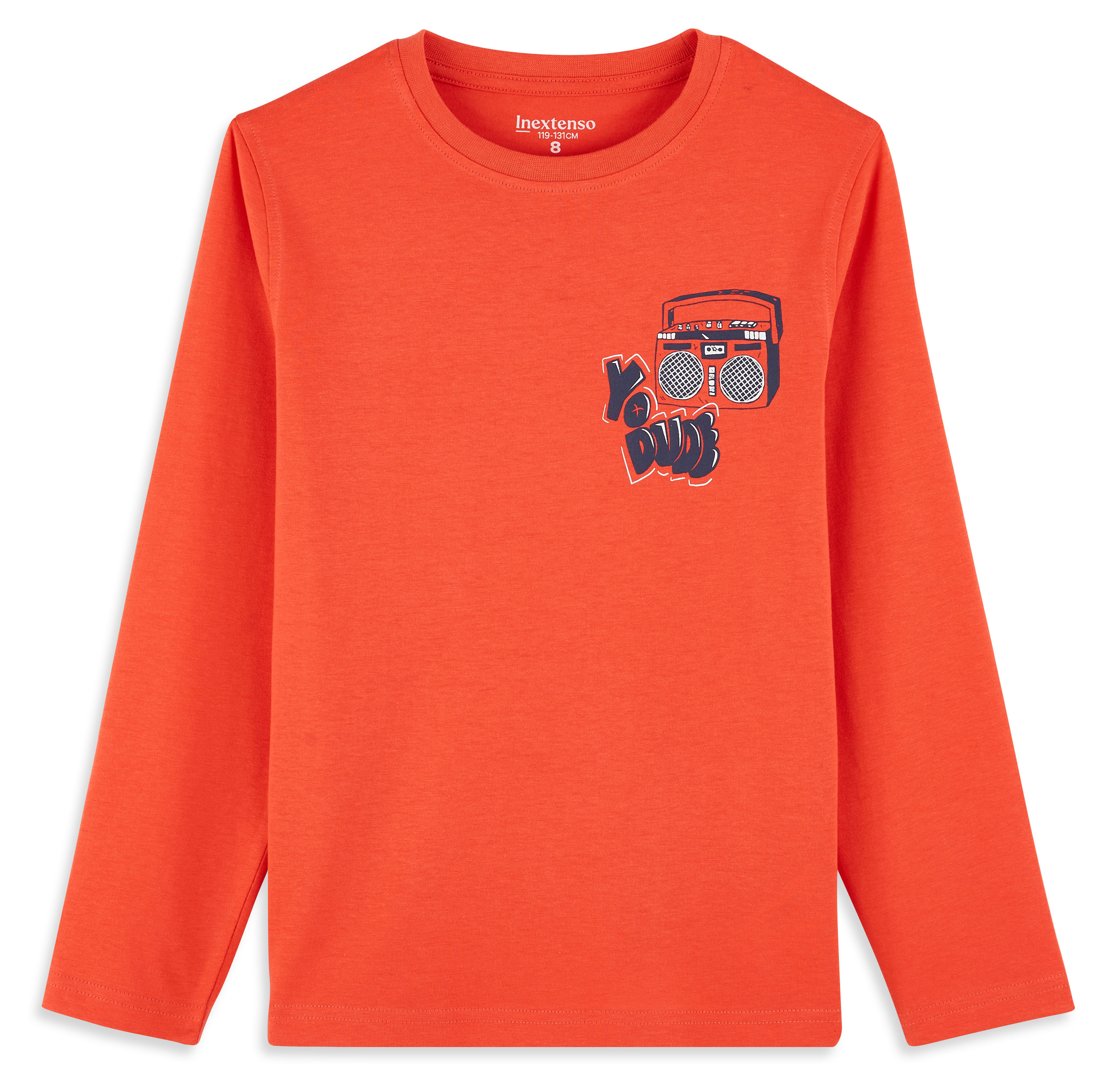 Изображение товара Футболка для мальчика InExtenso с длинным рукавом оранжевая, р 3-14