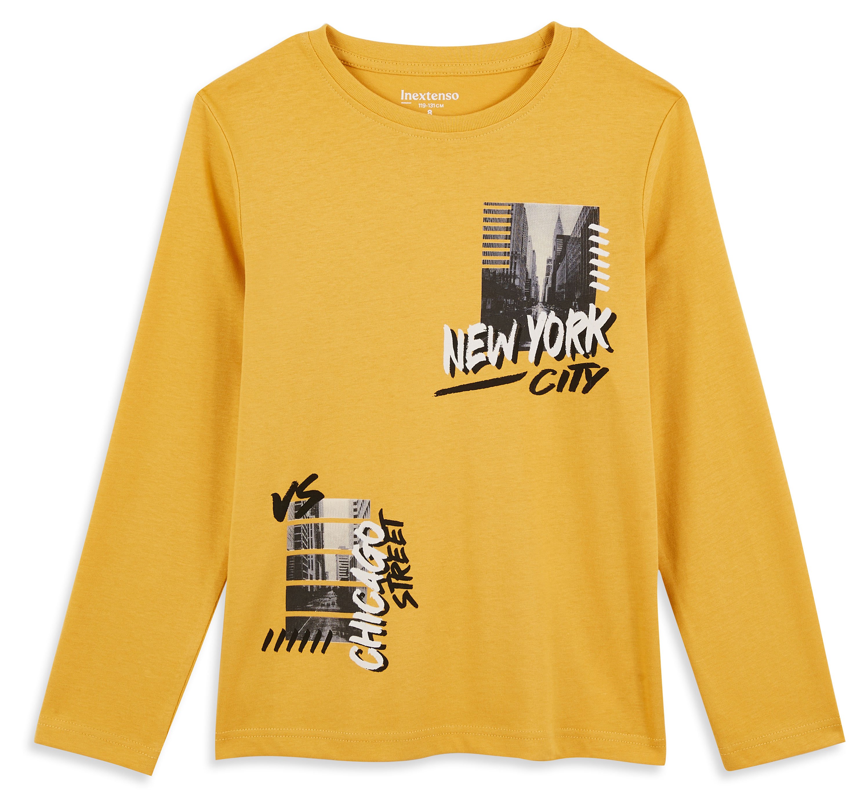 

Футболка для мальчика InExtenso New York City с длинным рукавом желтая, р 3-14