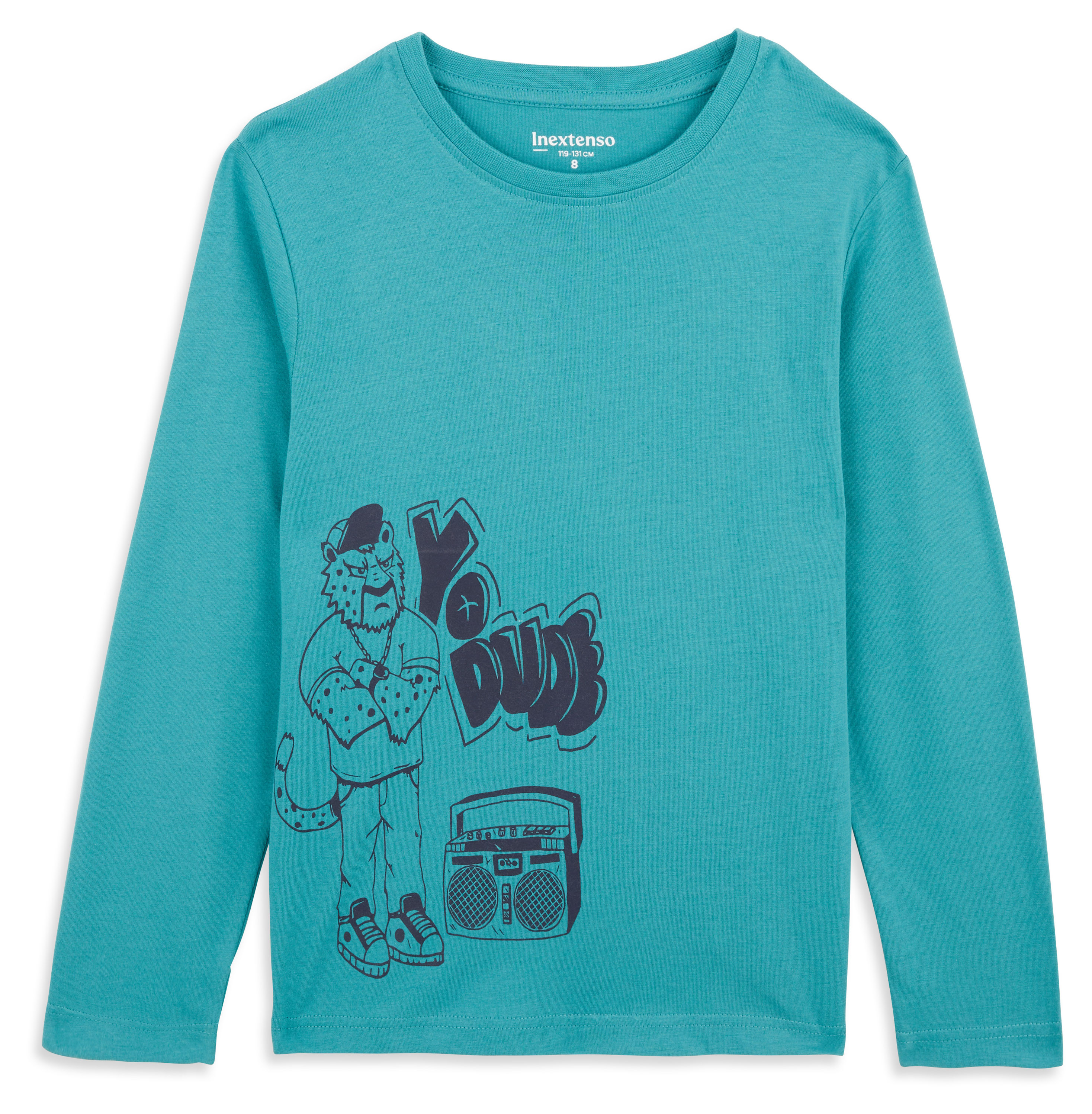 

Футболка для мальчика InExtenso Yo dude с длинным рукавом голубая, р 3-14