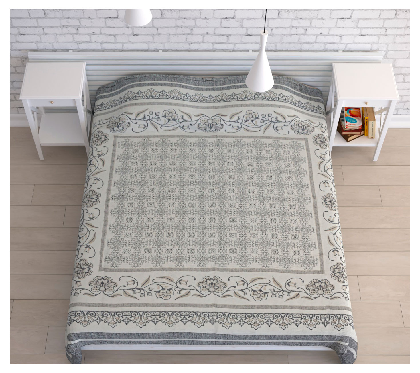 

Покрывало Pole Kvetak полульняное жаккардовое Беларусь, 185x215 см