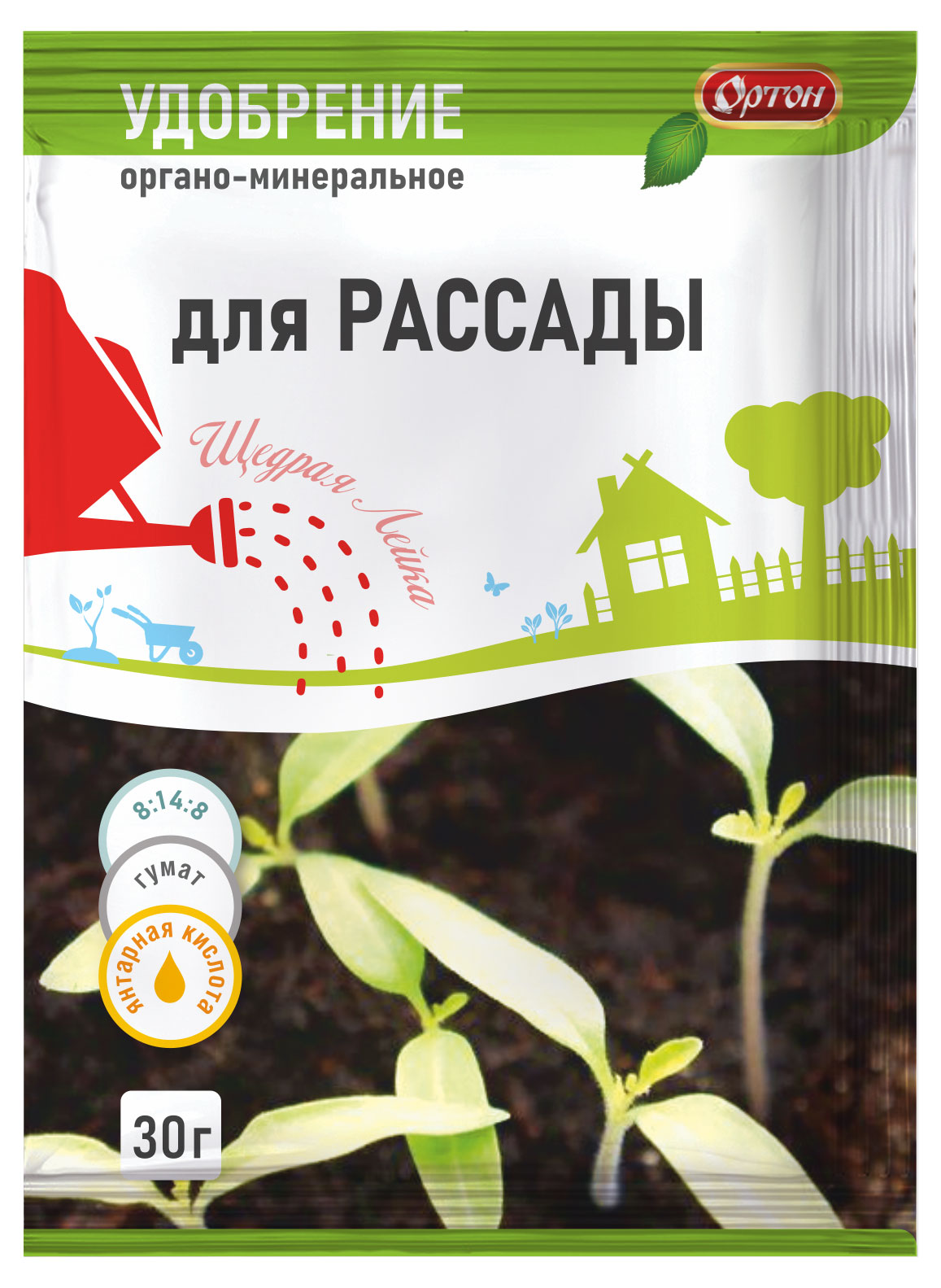

Удобрение Ортон Тукосмесь для рассады, 30 г