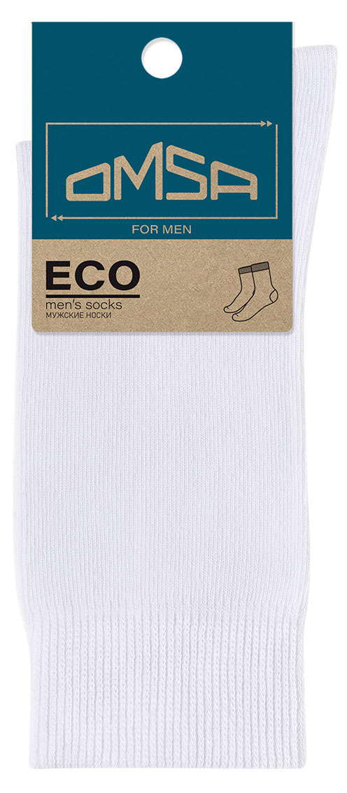 Изображение товара Носки мужские OMSA for MEN Eco 403 Гладь Bianco, р. 39-41