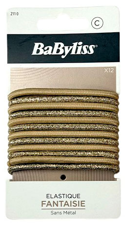 

Резинки для волос BaByliss коричневые, 12 шт