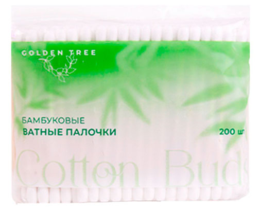 

Ватные палочки Golden Tree Бамбуковые, 200 шт