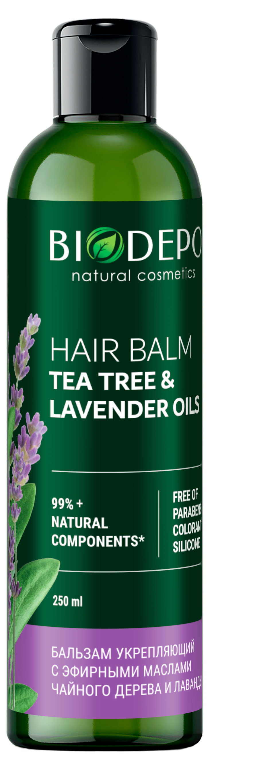 

Бальзам укрепляющий для волос Biodepo с маслами чайного дерева и лаванды, 250 мл