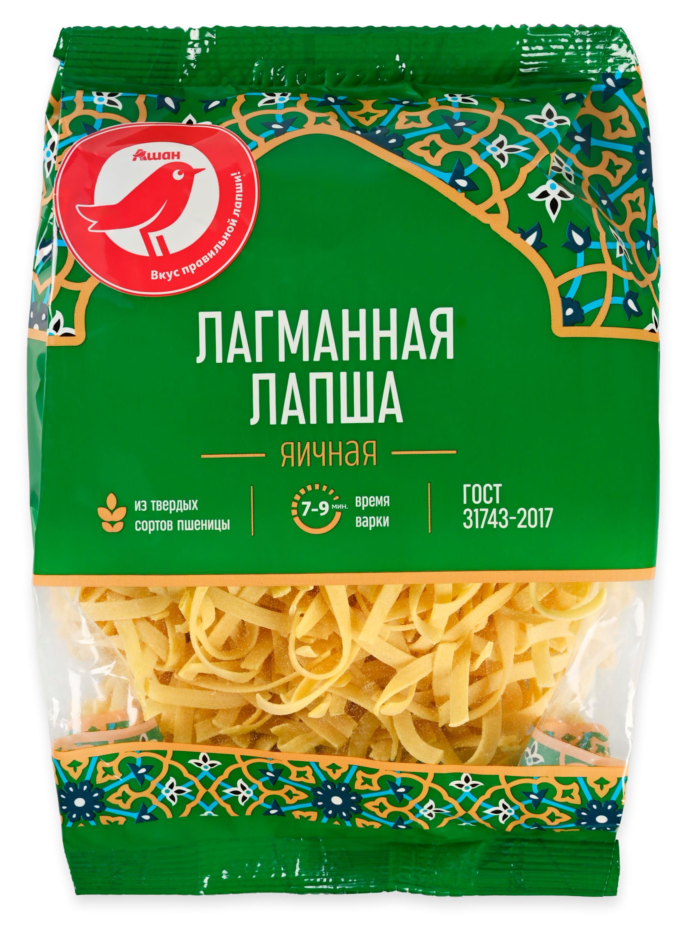 

Лапша АШАН Красная птица Лагманная, 250 г