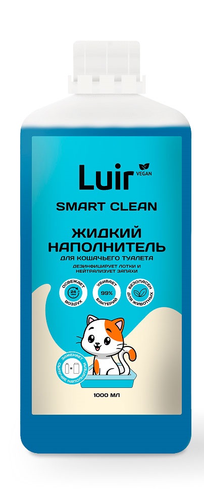 

Наполнитель жидкий для кошачьего туалета Luir Smart нейтрализует запахи, 1 л
