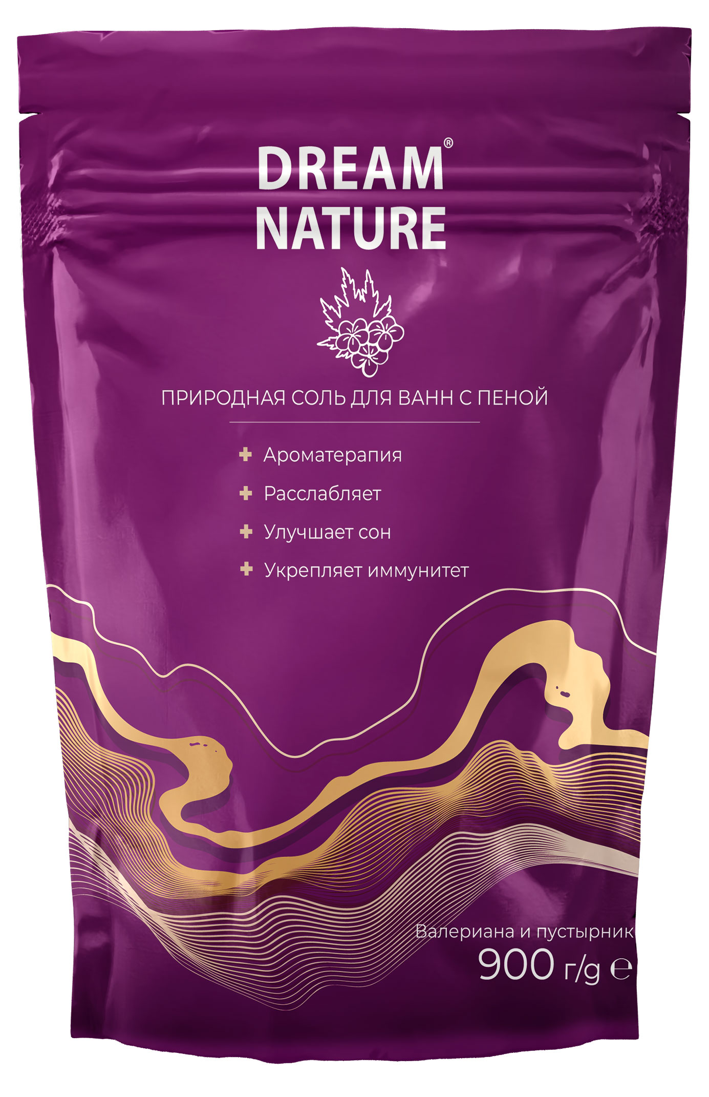 

Соль для ванн с пеной Dream Nature Валериана и Пустырник, 900 г