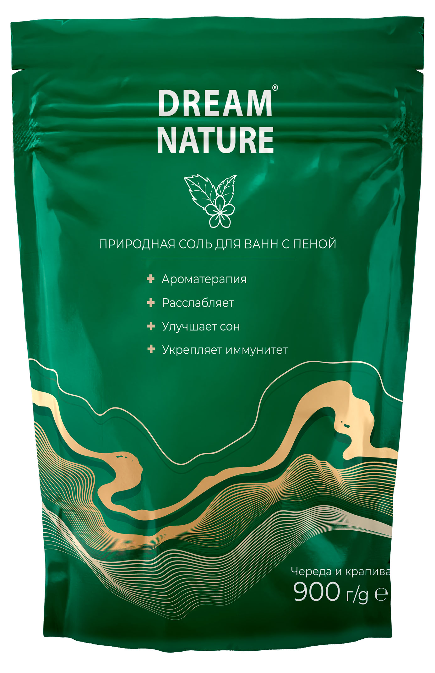 

Соль для ванн с пеной Dream Nature Череда и Крапива, 900 г