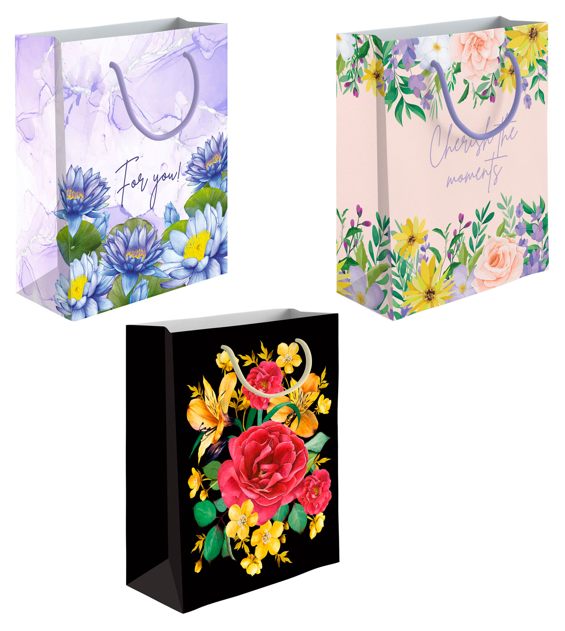 Изображение товара Глянцевый подарочный пакет 20х24 см — стильная упаковка для подарков