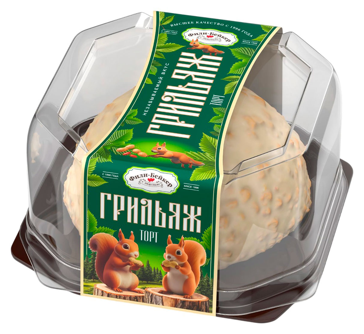 

Торт белково-ореховый Фили-Бейкер Грильяж охлажденный, 370 г