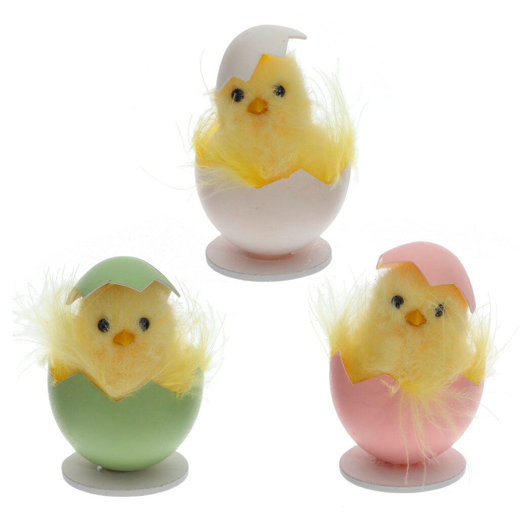 

Фигура декоративная пасхальная Цыпленок 5х5х7,5 см, 1 шт в ассортименте