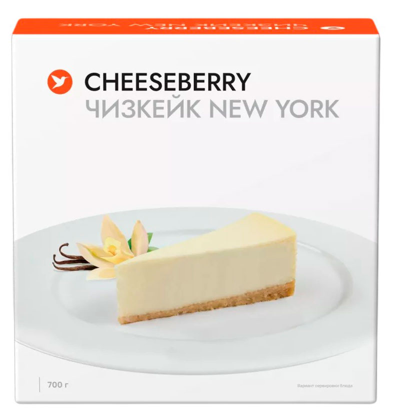 

Торт-пирог песочный Чизкейк творожно-сливочный Cheeseberry New York замороженный, 700 г