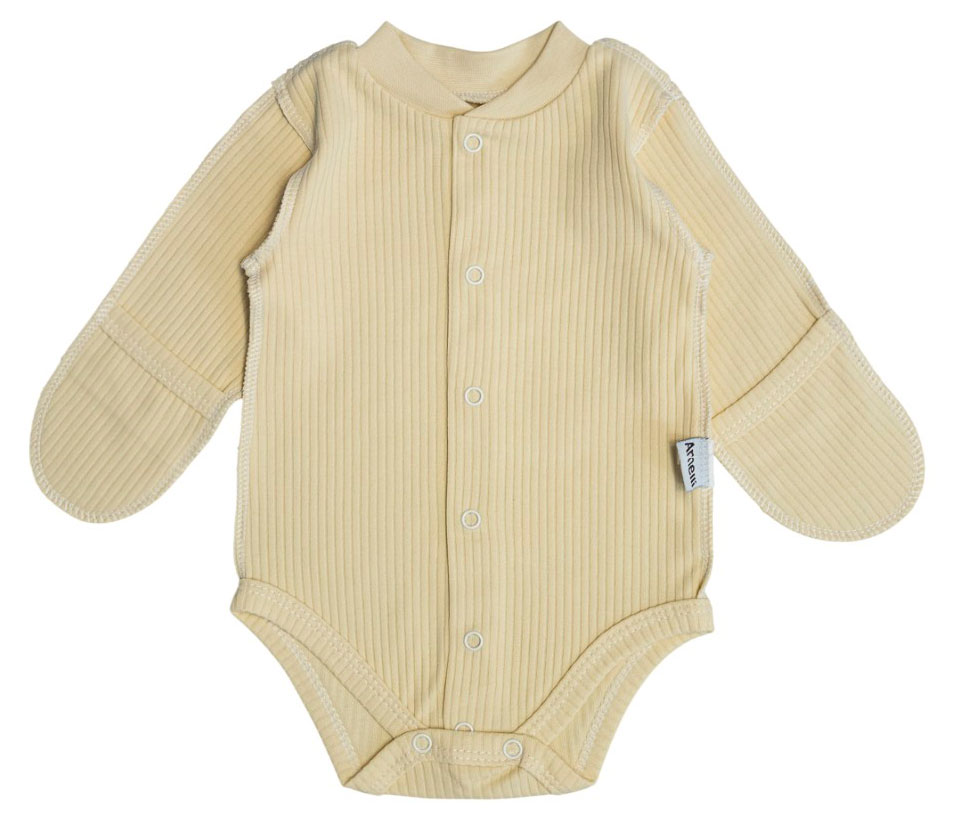 Изображение товара Боди для новорожденных Амелли бежевое, размер 62 - комфортная одежда для малышей