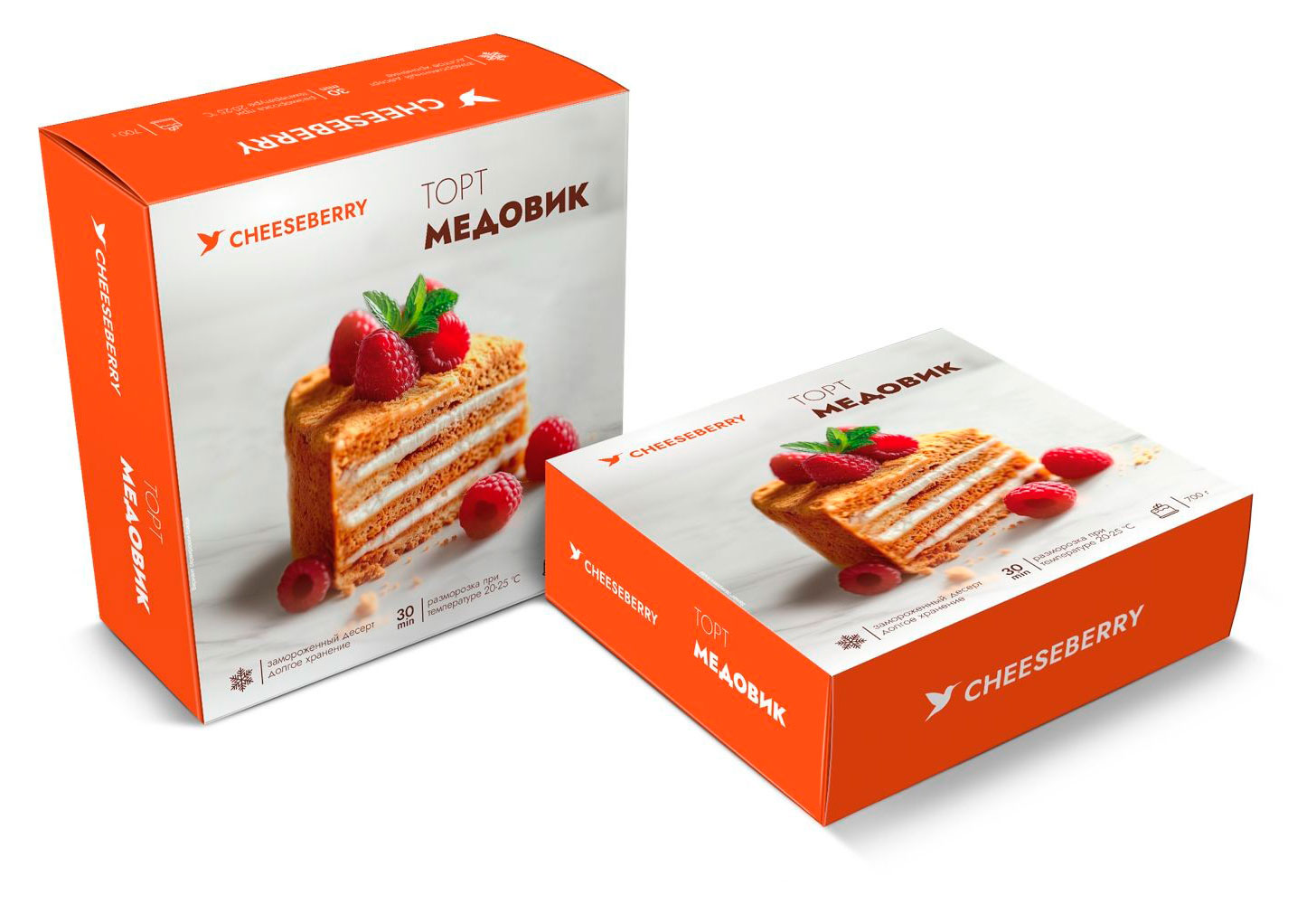 

Торт бисквитный медовый Cheeseberry Медовик замороженный, 700 г