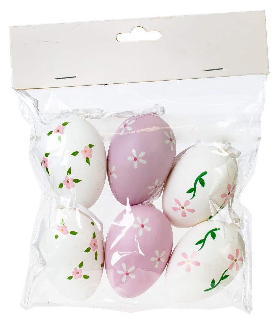 Изображение товара Набор декоративных пасхальных подвесок Яйцо, 6 шт