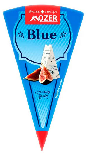 Изображение товара Сыр с голубой плесенью Mozer Blue 50% БЗМЖ 100 г натуральный российский