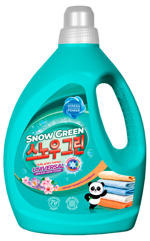 Изображение товара Гель для стирки Snow Green универсальный с ароматом миндаля и шафрана 3 л