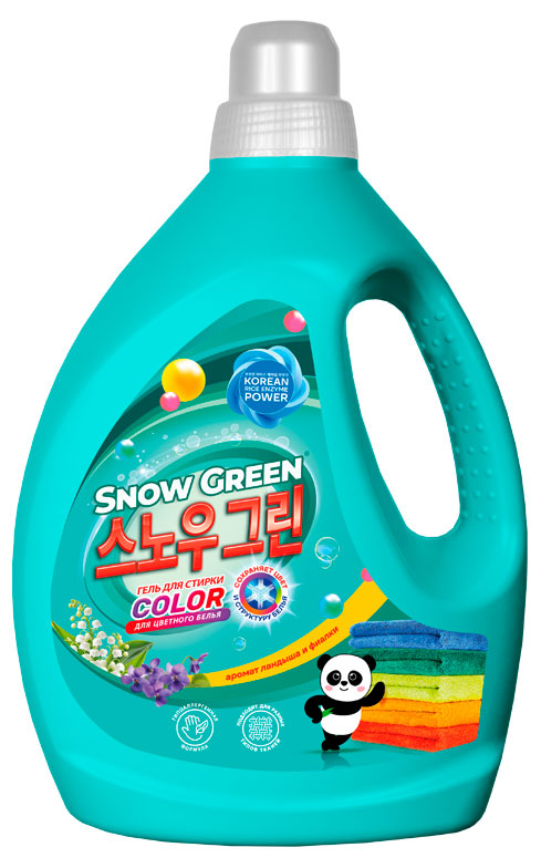 

Гель для стирки для цветного белья Snow Green с ароматом ландыша и фиалки, 3 л