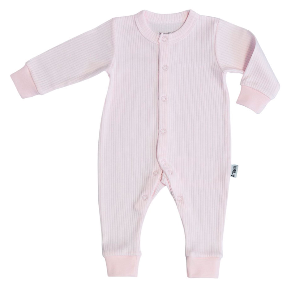 Изображение товара Комбинезон для новорожденных Амелли розового цвета размер 68 повседневный хлопковый