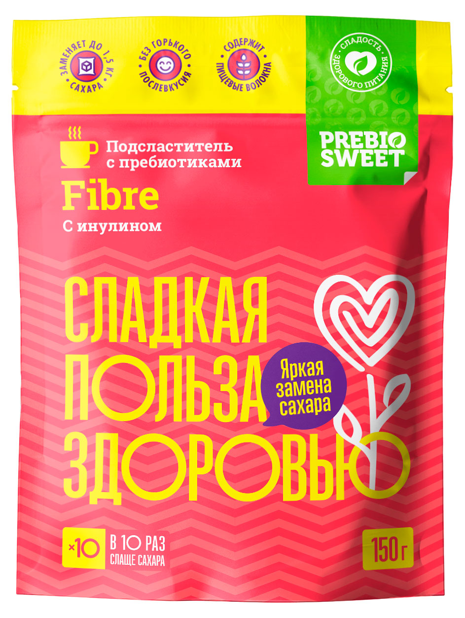 Изображение товара Подсластитель PrebioSweet Fibre с пребиотиками, 150 г