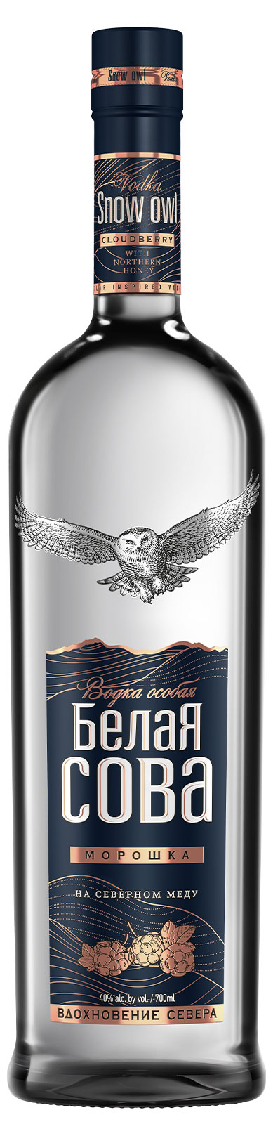 Изображение товара Водка Белая Сова Морошка 0.7 л ароматизированная высокий стандарт России