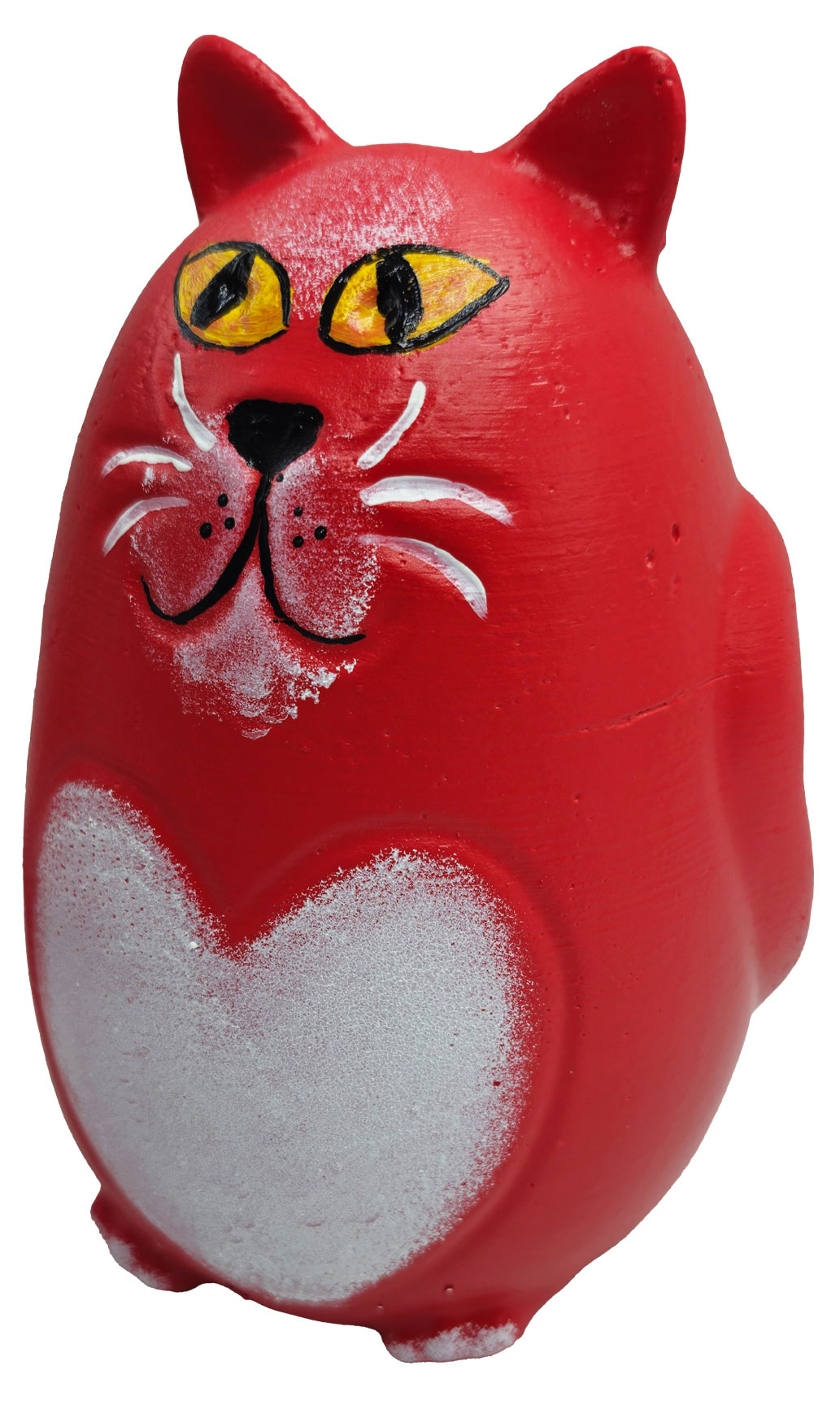 Изображение товара Копилка Гипсовая Котик Красный 110x110x180