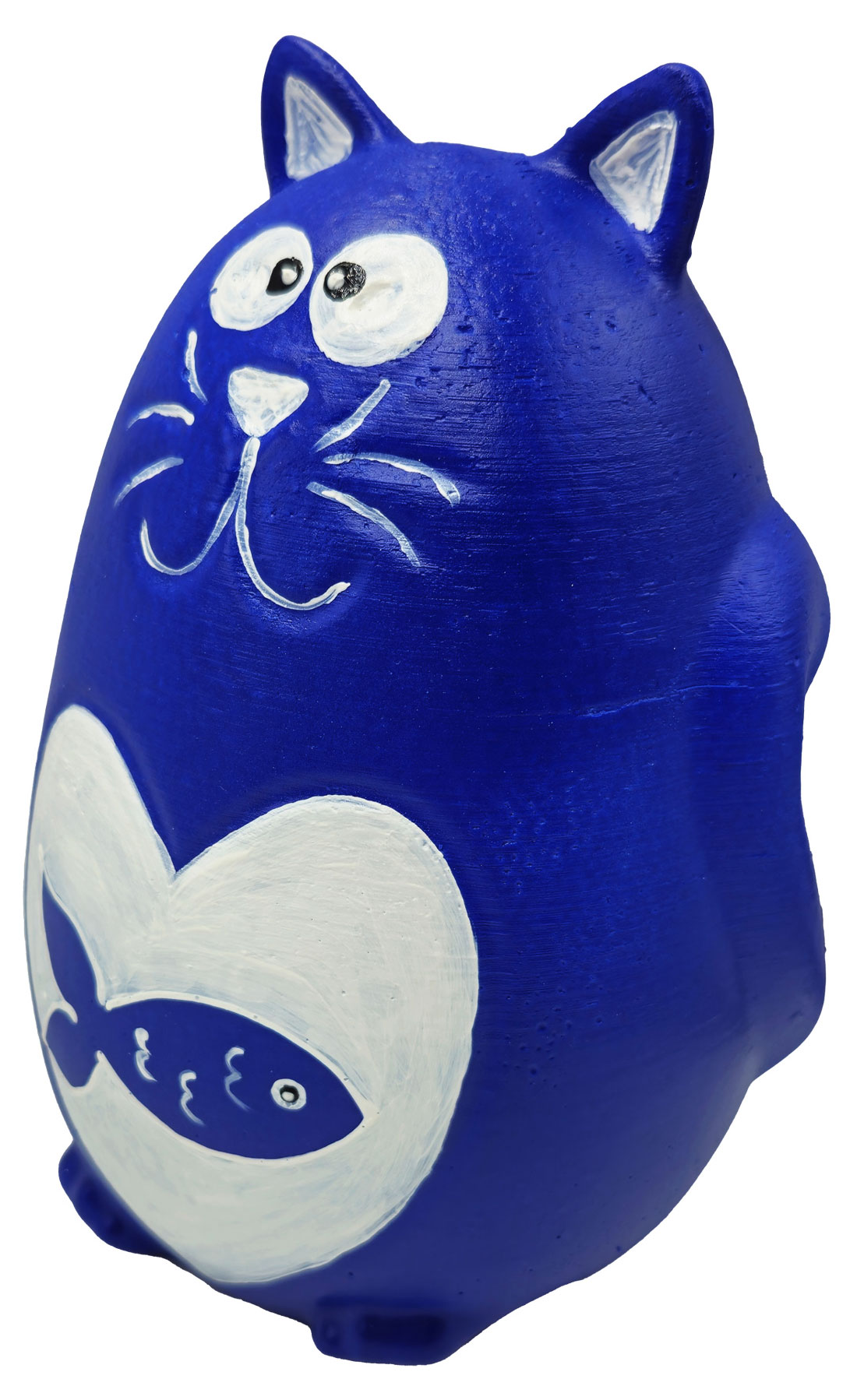 Изображение товара Копилка Барсик сиий с рыбкой, 11х18 см