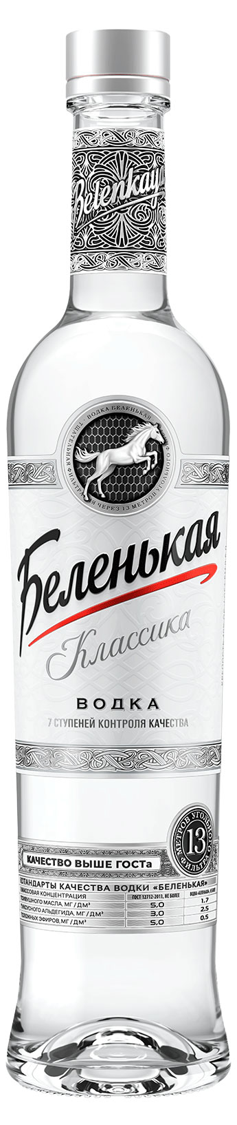 

Водка Беленькая Классика Россия, 0,5 л